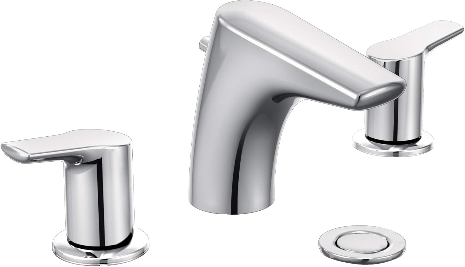 moen 摩恩法双手柄低弧浴室水龙头 镀铬色 .5 t6820